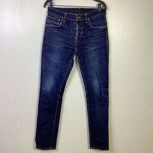 Nudie Jeans Grim Tim Dry True Navy Men’s Size 30x29